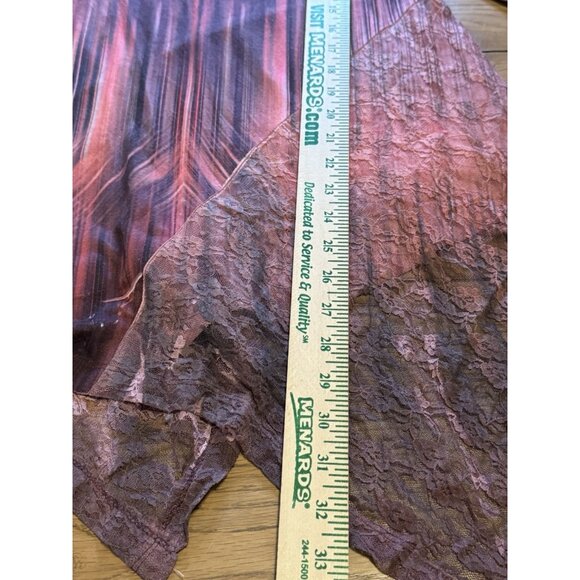 One World Live & Let Live Tunic Top Size Small Stretch Hi-Low Embellished Modern - Picture 4 of 15